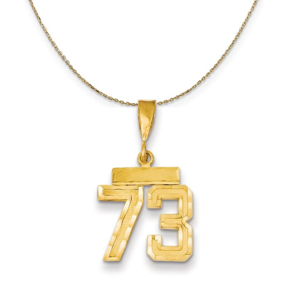14k Yellow Gold, Varsity, Sm D/C Necklace Number 73 - 16 Inch